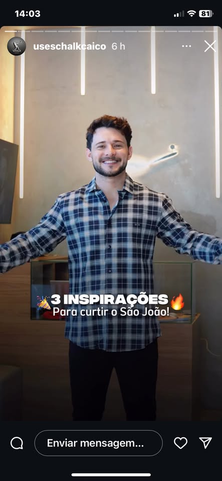 Camisa Xadrez Manga Longa de Botão Schalk Masculina
