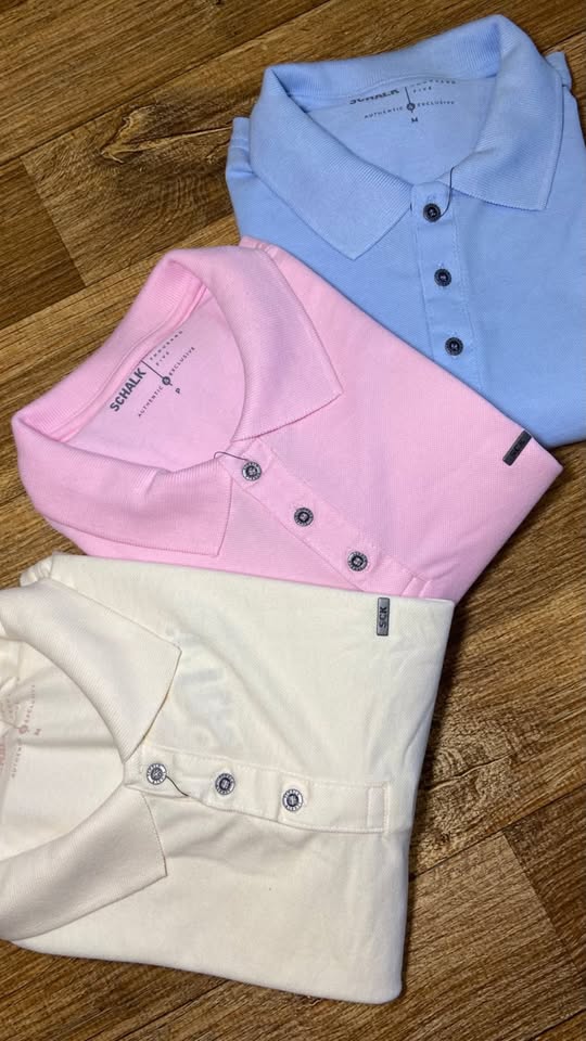Schalk - polo masculina rosa