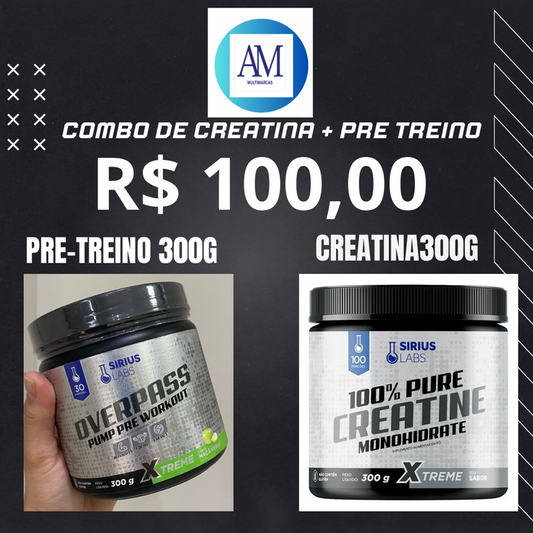 Kit Sirius - Pré Treino + Creatina