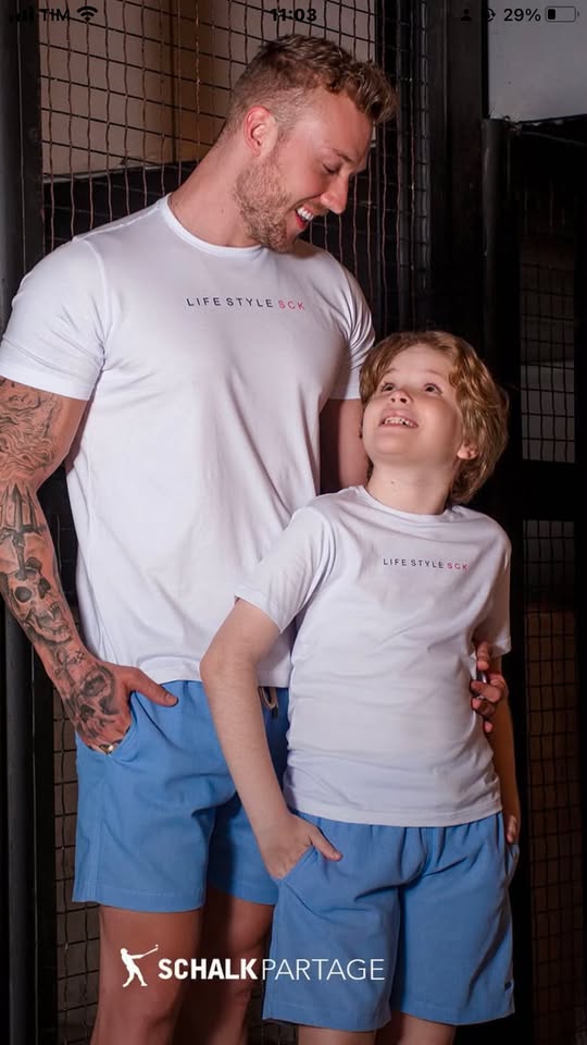 Schalk - T-shirt life Style masculina infantil ao Adulto