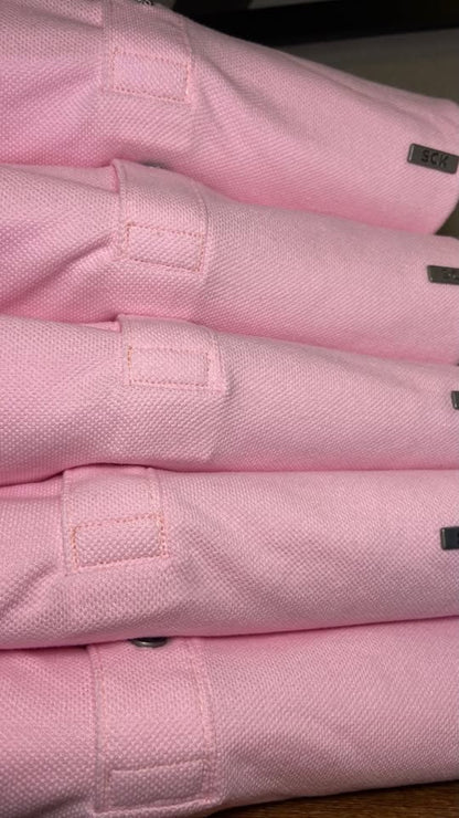 Schalk - polo masculina rosa