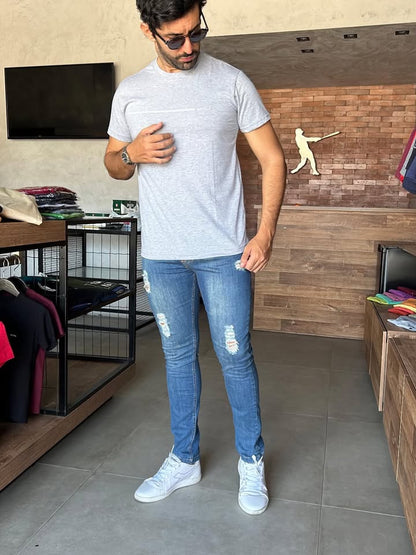 Schalk - Camiseta Básica Masculina Nome em Silicone