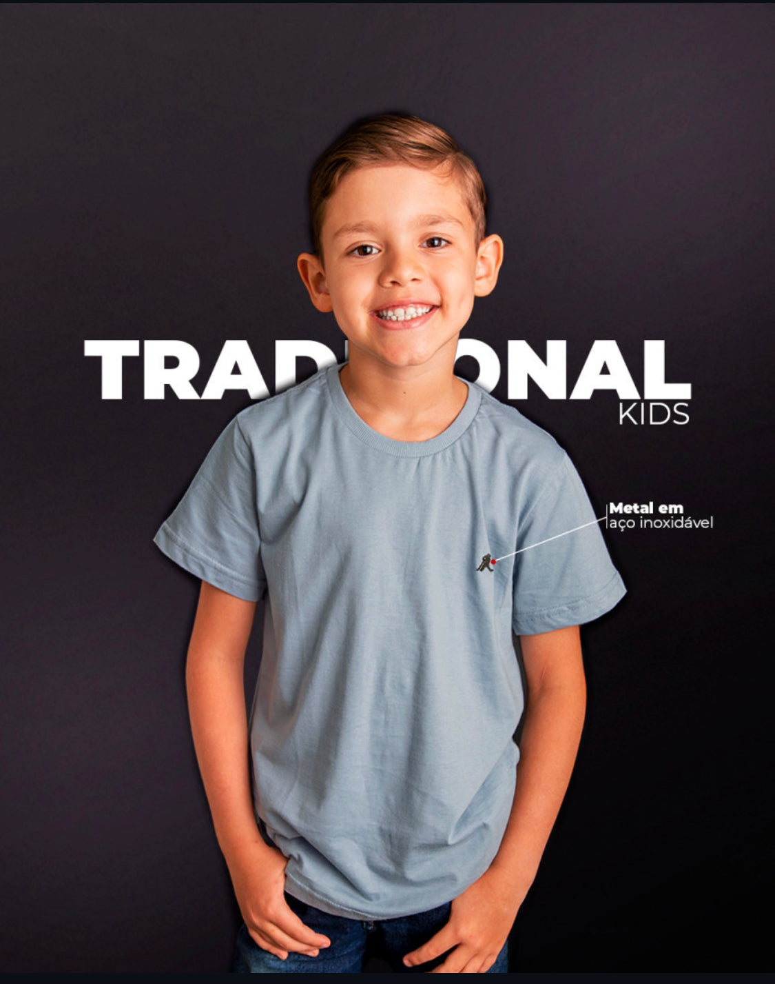Camiseta Básica Infantil Masculina Símbolo Placa Crosby