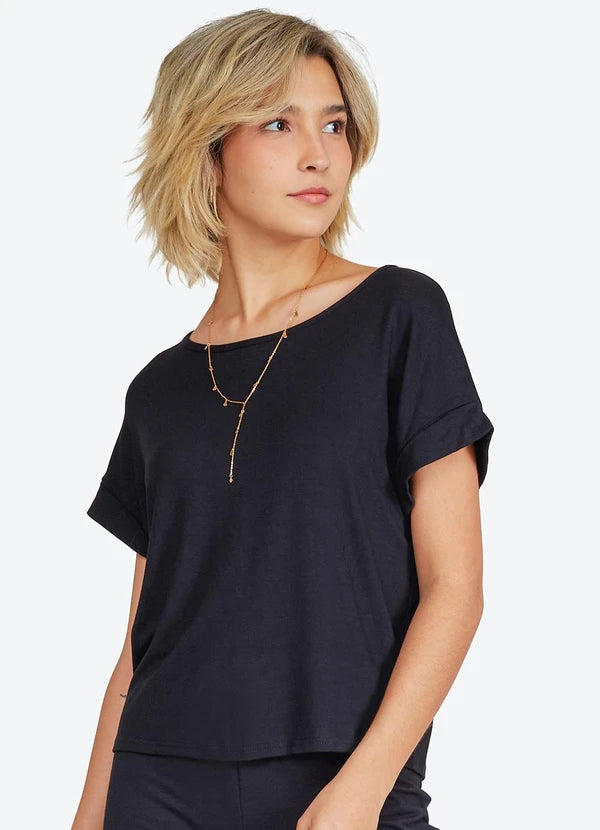 Camiseta Básica Feminina Travetada Símbolo Placa Crosby